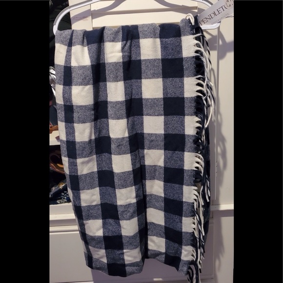 NWT Rare VINTAGE 100% Virgin Wool Plaid Maxi Skirt w Fringe Genuine Pendleton - Picture 1 of 7